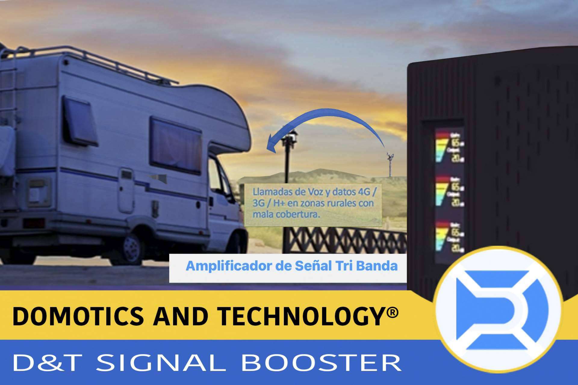 ¿Cuáles son los beneficios de adquirir un amplificador de señal D&T Signal Booster de Domotics and Technology para los hogares y empresas?
