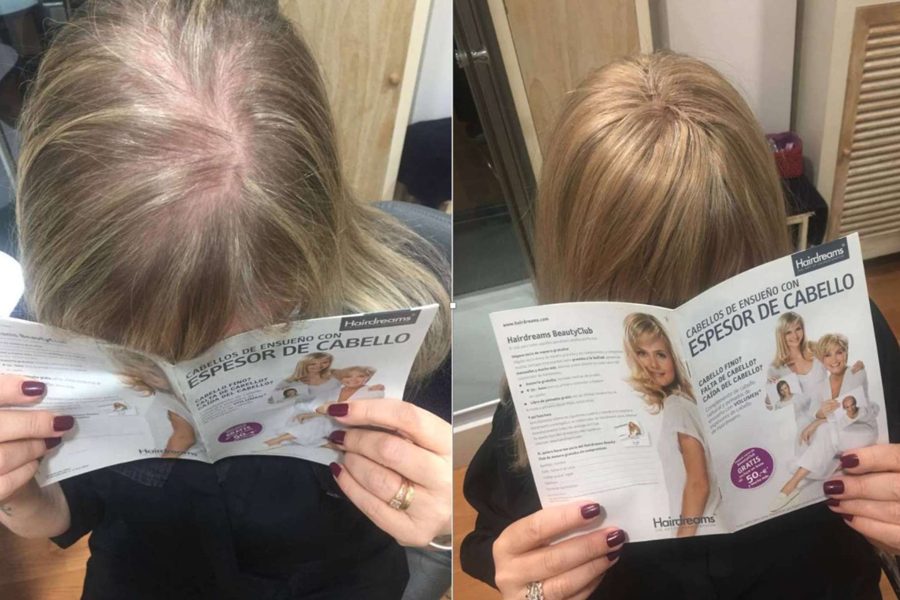 Mar Chancosa coloca extensiones de cabello 100% de cabello natural de Hairdreams