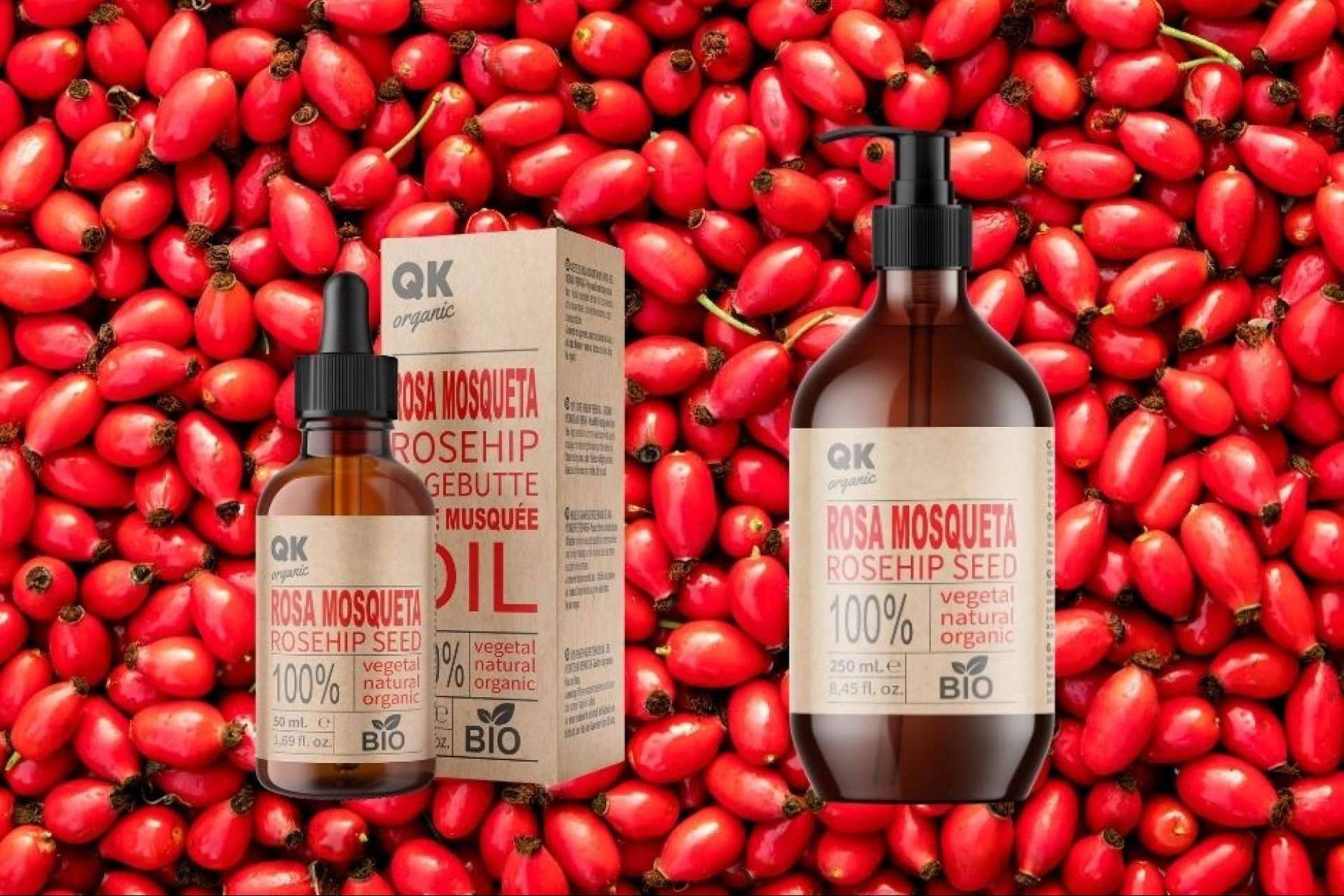 QK Natur sobre las diferentes ventajas del aceite Rosa Mosqueta
