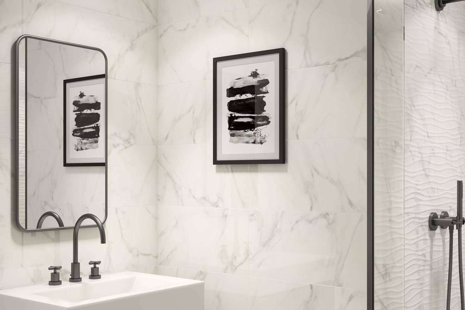 Azulejos para baños pequeños con Duritti Cerámica