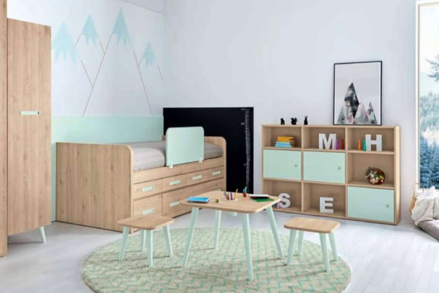 Verde Limón Muebles dispone de una amplia variedad de diseños para un dormitorio infantil