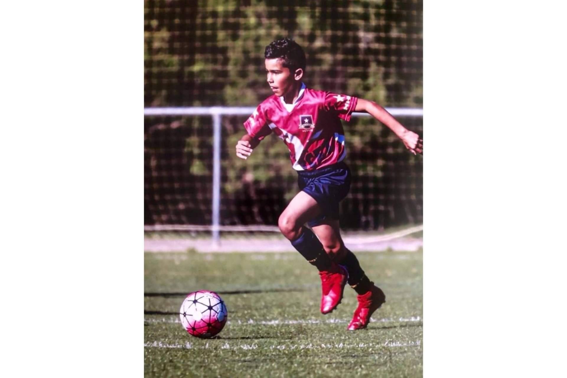 El futbolista de 14 años, Roi Lopez 10