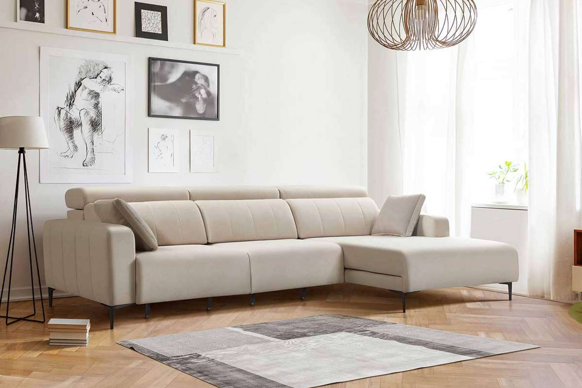 Cómo conseguir el salón ideal. Sofás chaiselongue, una opción perfecta