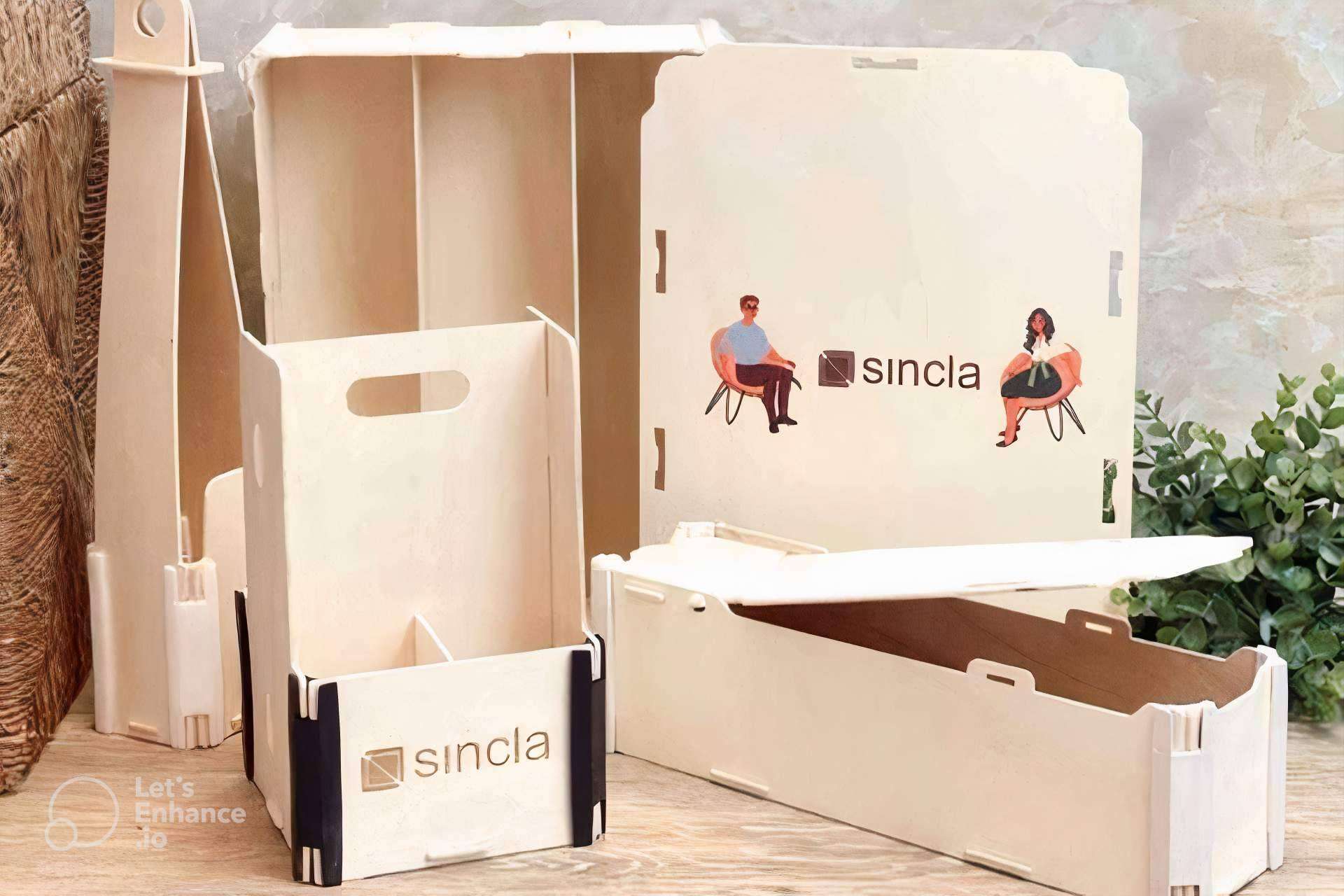 Sincla diseña cajas de madera personalizadas y automontables para embalaje industrial y logístico