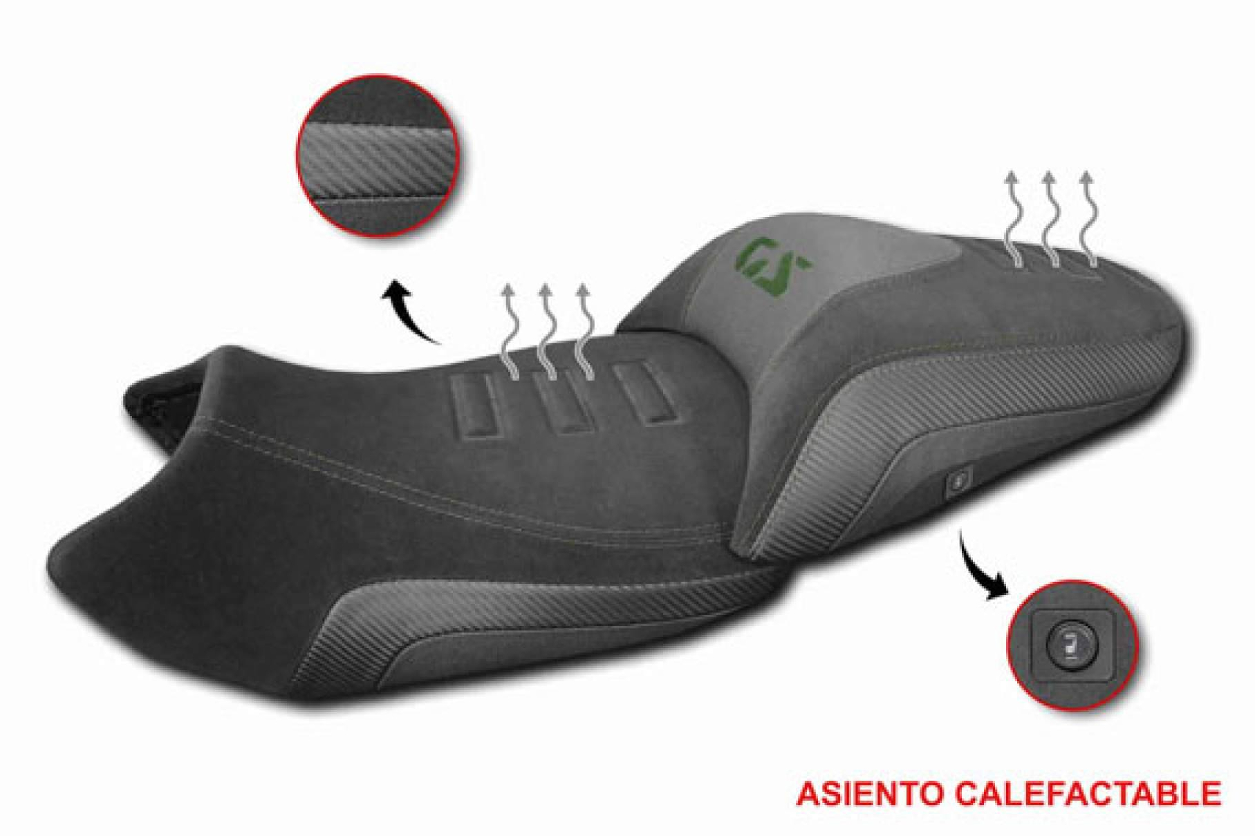 Asientos de moto calefactables con enfoque touring; JM-FUNDAS combina calor, ergonomía y diseño a medida